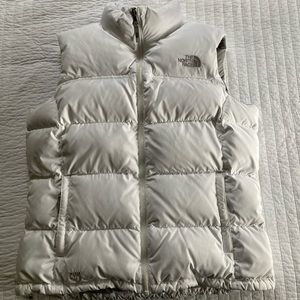 NorthFace Down Vest, Women’s, White, Large